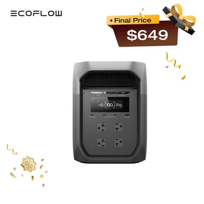 EcoFlow 2048Wh Portátil DELTA 3 Max 2400W Central Eléctrica Respaldo y Casa Rural Camping Foto 1 de 4