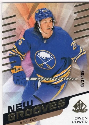 2022-23 SP Game Used New Grooves Gold NG-2 Owen Power /199 - Image 1 of 2