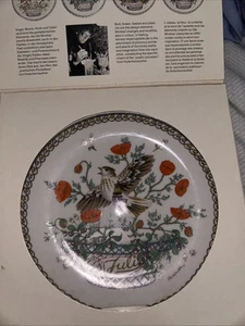 Hutschenreuther Germany Lark July Bird Floral Decorative Plate Ole Winther 10" - Picture 1 of 8