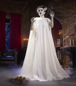 IN HAND 6Ft Animated LED Bride of Frankenstein Halloween Animatronic Home Depot - Picture 1 of 7