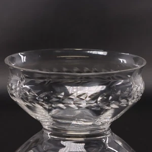 Bryce Laurel Etched Glass Fruit Dessert Bowl 4 3/4" Optic USA Vintage - Picture 1 of 4