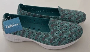 NEW Skechers H2GO Womens Size 9 Flutter Turquoise Slip on Flat Performance Shoes - Picture 1 of 11