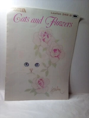 Leisure Arts Cats and Flowers 1985 Booklet - Image 1 of 4