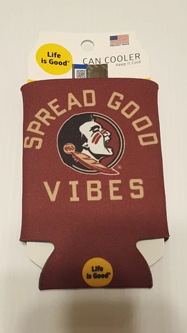 FLORIDA STATE SEMINOLES FSU   KOOZIE CAN COOLER NEW DOUBLE SIDED FLAT Cover