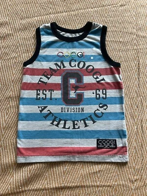Camiseta sin mangas Coogi para niño talla 2T roja gris azul bordado logotipo estrella Foto 1 de 4