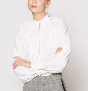 Blusa JOIE Rickelle en blanco limpio XS NUEVA NUEVA CON ETIQUETAS Mujer Botón Delantero Clásica - Imagen 1 de 8