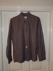 Cutter & Buck Dress Shirt Mens L  Blue Multicolor stripes Button Down Collar - Picture 1 of 5