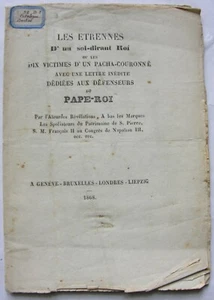Etrennes d'un soi-dirant Roi ou les dix victimes de Pacha Couronné. Vezzani 1868 - Picture 1 of 2