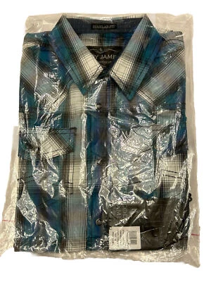 Camisa Cody James Emerald River Turquesa Pequeña Manga Larga.  Nuevo sin abrir Foto 1 de 4