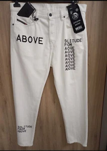 Diesel  D-VIDER-SP2 Denim Jeans With Logo White W30 L32 - Picture 1 of 7