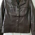 Style & Co. Women Brown Leather  Jacket Size S- preowned