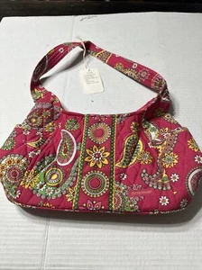 Bella Taylor Curve India Quilted Shoulder Bag Purse Handbag~Vera Bradley Style - Picture 1 of 8