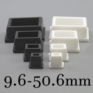 Square Rubber Hole Plugs Blanking End Cap Tube Pipe Insert Bung Black White - Picture 1 of 14