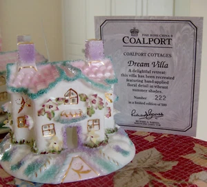 L/E COALPORT COTTAGE-DREAM VILLA-MADE IN ENGLAND+CERTIFICATE - Picture 1 of 8
