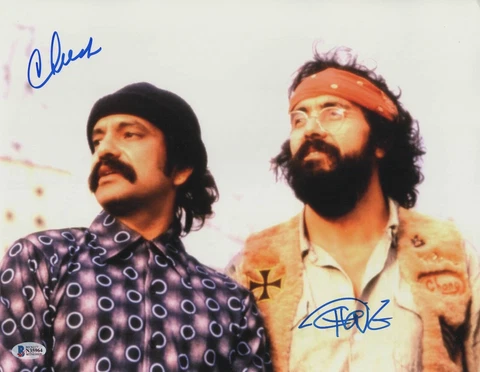 CHEECH MARIN TOMMY CHONG SIGNED 11X14 PHOTO AUTOGRAPHED CHEECH & CHONG BECKETT Cover