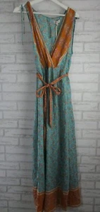 Arnhem wisteria jumpsuit allure 10 new blue brown floral boho bells - Picture 1 of 13