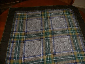 Silk scarf, by gennilucie34" square Green/ brown Beautiful! Free s/h - Picture 1 of 2