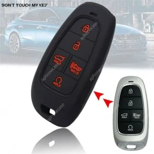 Remote Key Fob Case For Hyundai Sonata 19-2021 Silicone Key Protector Case Cover - Foto 1 di 14