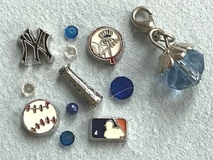 ❤️Floating Charm Lot to Fit Memory OWL Medaillon 🦉 NEW YORK YANKEES BASEBALL ⚾️ ❤️ - Bild 1 von 1