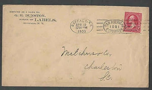 1900 Worlds Fairs Buffalo NY Pan-American Expo Cancel #252a Scarlet - Picture 1 of 1