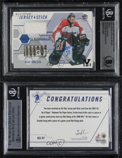 2002 ITG Be A Player Between the Pipes Vault Black 1/1 Olaf Kolzig #ASJ-07 Auto