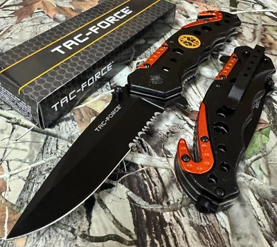 Tac Force Spring Assisted EMT EMERGENCY Department Logo Tactical Pocket Knife - Image 1 of 4