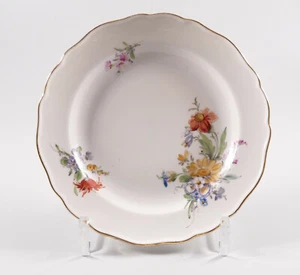 Meissen Teller Kuchenteller Blumenbukett Blumen III. Wahl Goldrand Ø18cm - Bild 1 von 4