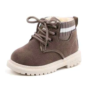 Casual Shoes Autumn Winter Boys Shoes Fashion Leather Soft Antislip Girls Boots - Picture 1 of 16