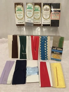 Bias Nastro Cucitura Rilegatura Cappotti, Boiltex Cucito Cordato Tubazioni Vintage Lotto Misto - Foto 1 di 5