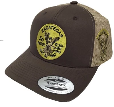 SOMBRERO EL CENTENARIO DE ZACATECAS México Logo Federal 2 logotipos marrón caqui MALLA Foto 1 de 3