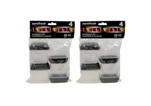 Set of 8 Plastic Snack Salad Dressing Food Storage Containers With Lid BPA-Free - Picture 1 of 1