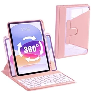 Keyboard Case for iPad Air 11 iPad Air (M2) 11Inch/Air5/Air4/Pro11 Clear-Pink - Picture 1 of 8