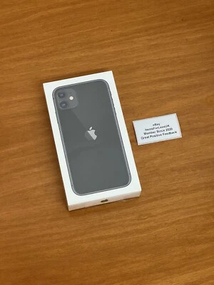 FACTORY SEALED Apple iPhone 11 64GB Black 4G Unlocked - 1 Year Apple Warranty - Image 1 of 4