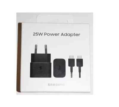 CARICABATTERIE EP-T2510XBEG ADATTATORE + CAVO SAMSUNG ORIGINALE 25W TYPE-C NERO - Immagine 1 di 3
