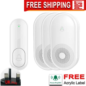 1 button call 3 wireless doorbell receivers,Cordless bell for home,DingDong bell - Picture 1 of 8