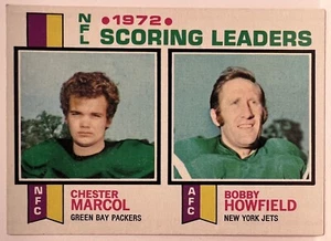 73 Topps football 72 Scoring Leaders Card #4 CHESTER MARCOL Bobby Howfield RARE! - Picture 1 of 6