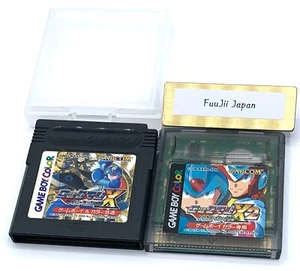 Rockman X & X2 Cyber Mission Megaman GameBoy Game Boy GBC Japan Mega Man Cleaned - Picture 1 of 14