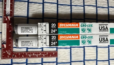 2 of NEW Sylvania F20T12 fluorescent grow light bulb 20w Gro-Lux 24" plant lite  - Image 1 of 4