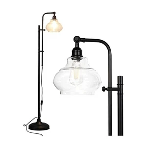 Brightech 69 in. Classic Black Mid-Century Austin Floor Lamp Height Adjustable - Picture 1 of 5