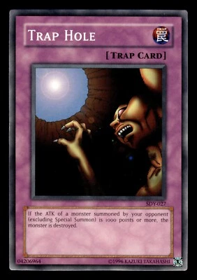 Tarjeta común Yugioh Trap Hole SDY-027 Foto 1 de 2