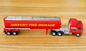 Vintage Yat Ming Airport Fire Brigade Diecast Metal Tanker 11” Length - Picture 1 of 8