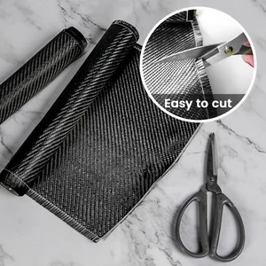3K 200g/m Carbon Fiber Fabric Cloth Black DIY Fiber Twill Weave 11.8" x 59" - Picture 1 of 8