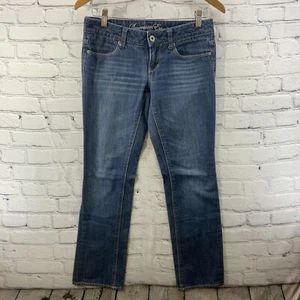 American Eagle Blue Jeans Womens Sz 2 Short 77 Straight Light Wash - Picture 1 of 10