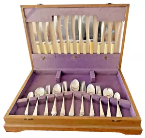 Vintage Paramount Silver Plated 44 Piece Cutlery Setting for 6 - Timber Canteen - Picture 1 of 6