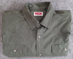 Wrangler Mens Shirt - Green - Long Sleeves - Size Large - Picture 1 of 7