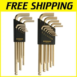 Protanium Steel Ball End L-Wrench Set, GoldGuard Plated, 2pc - Picture 1 of 9