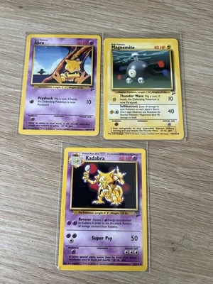 Pokémon TCG - Base Set 2 - Kadabra, Abra & Magnemite Bundle - 2000 WOTC - Image 1 of 2