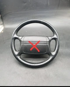 PORSCHE 911 964 STEERING WHEEL W/ HORNS 964347804528 BLACK LEATHER J2-815 - Picture 1 of 19