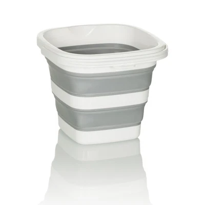 Faltbarer Eimer 5l eckig Silikon Haushalt Camping Putzeimer Falteimer 5 Liter - Bild 1 von 4