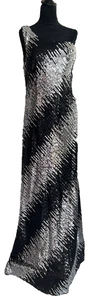 Vestido largo Divine Cenicienta un hombro lentejuelas formal talla 14 elegante - Imagen 1 de 12